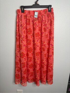 Loft Medium Petite Floral Skirt NWT